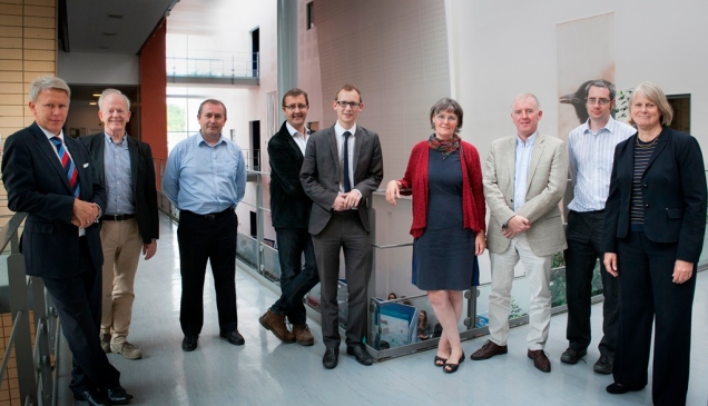 BioVale Steering Group. Margaret Smallwood is the fourth from the right. Copyright BioVale